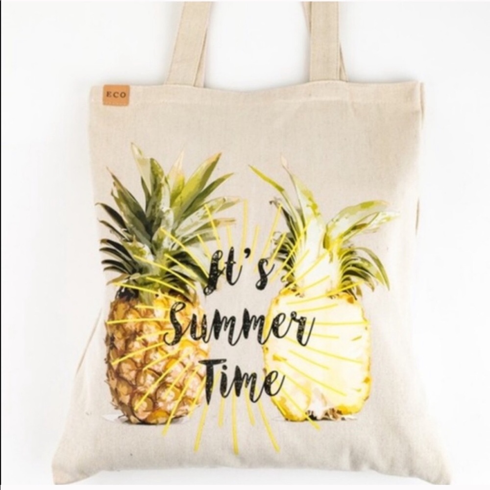 Pineapple Summer Tote Beach Bag - Picture 3 of 4